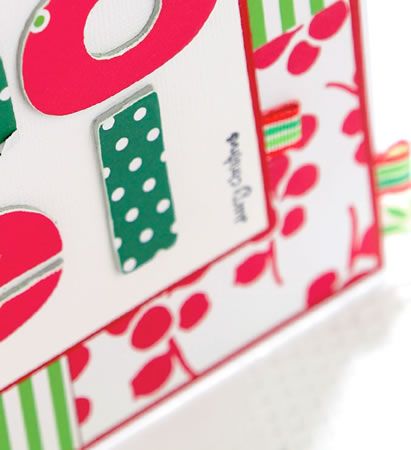 Chipboard Letter Noel Christmas Card