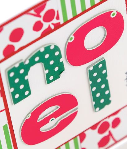Chipboard Letter Noel Christmas Card