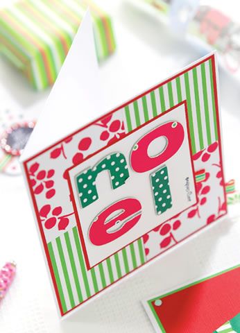 Chipboard Letter Noel Christmas Card