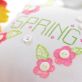 Spring Cross-stitched Cushion & Tag