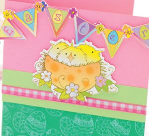 Three Little Chicks Easter Card