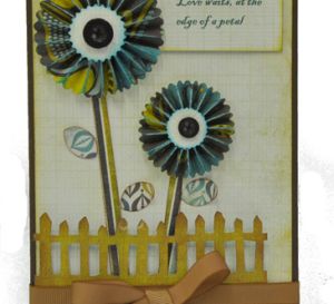 Grungy Rosette Love Card