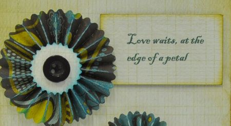 Grungy Rosette Love Card