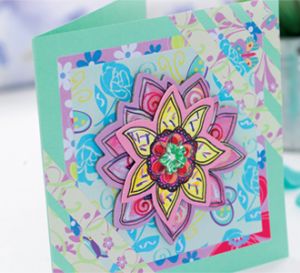 Layered Dimensional Flower Card