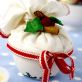 Stitched Gingham Christmas Pudding Card