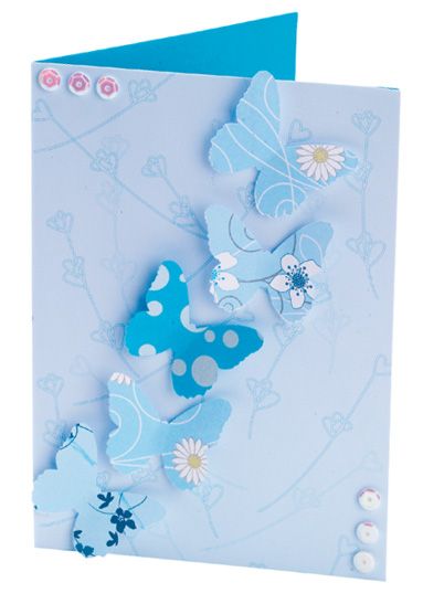 Martha Stewart Heart & Butterfly Punched Cards