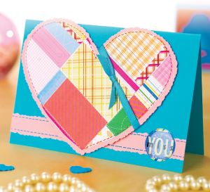 Patchwork Paper Heart Card