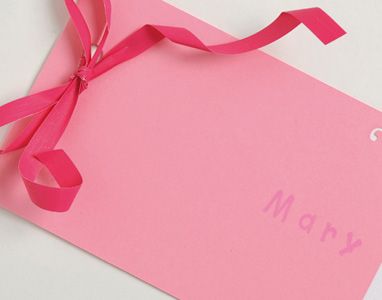 Pink Punched Homemade Tag