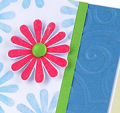 Stamped & Embossed Basic Flower Greeting Card