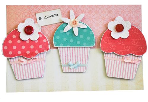 Die-cut Cupcake Birthday Cards