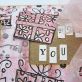 Pink Stamped Kraft Paper Gift Box