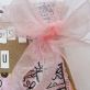 Pink Stamped Kraft Paper Gift Box