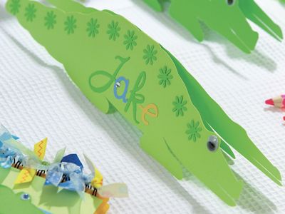 Crocodile Shaped Bespoke Children’s Birthday Card