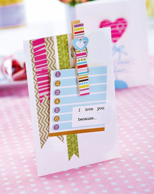 Contemporary Peg Valentine’s Day Card