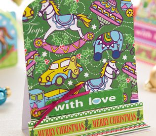 Vintage Toy Themed Christmas Card