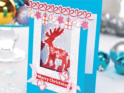 Stamped Modern Christmas Card Set