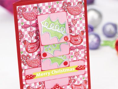 Stamped Modern Christmas Card Set