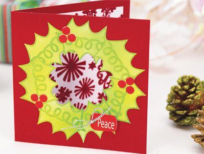 Stamped Modern Christmas Card Set