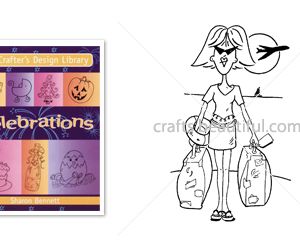 Holiday Lady Quirky Free Digital Stamp