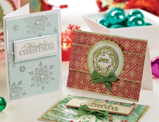 Decoupaged Traditional Christmas Card Set