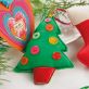 Stitched Felt Christmas Tree Decs