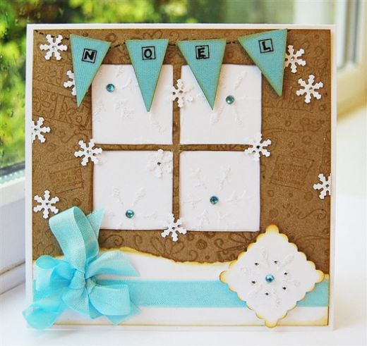 Embossed Noel Christmas Card