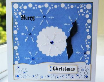 Snowflake Stamped Christmas Card