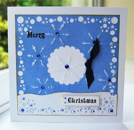 Snowflake Stamped Christmas Card