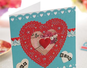 Heart Doily Valentine’s Day Card Heart Doily Valentine’s Day Card