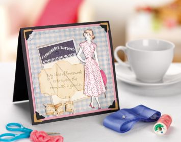 Retro Housewife Themed Card Retro Housewife Themed Card