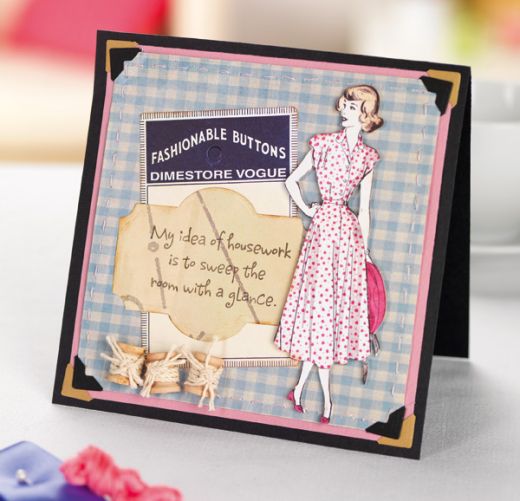 Retro Housewife Themed Card