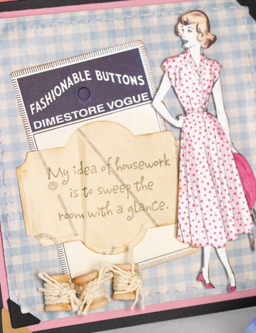 Retro Housewife Themed Card