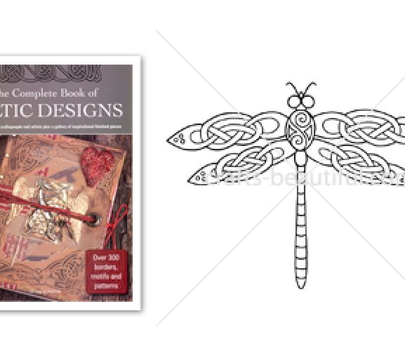 Intricate Celtic Dragonfly Free Digital Download