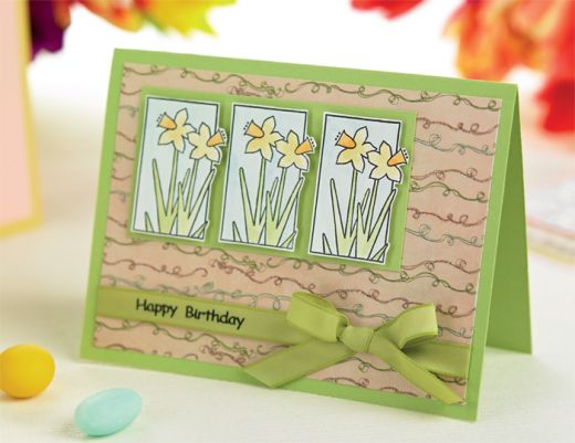 Spring Stamped Daffodil Cards