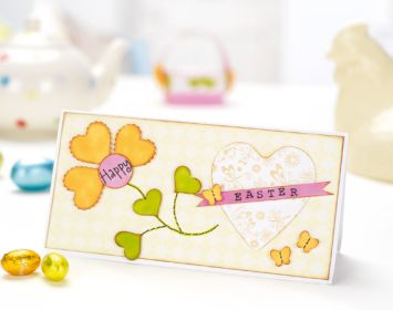 Faux Stitching Bright Easter Cards