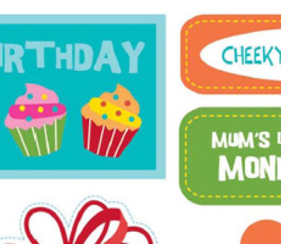 Children’s Birthday Tags & Free Papers