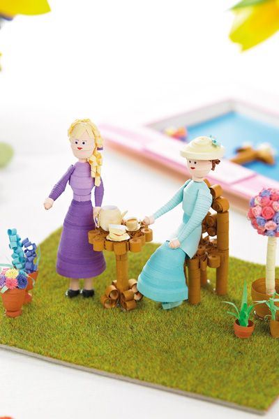 Quilled Tea Party Set