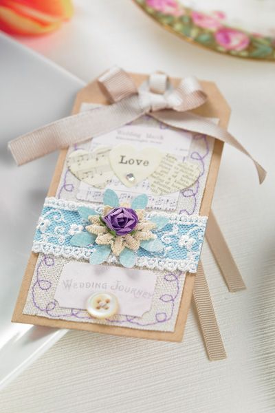 Stitched Vintage Wedding Cards
