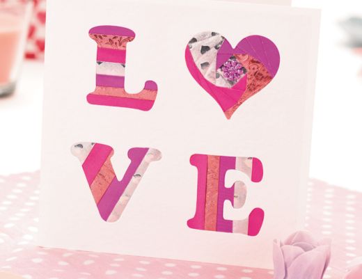 Romantic Love Iris Folding Card