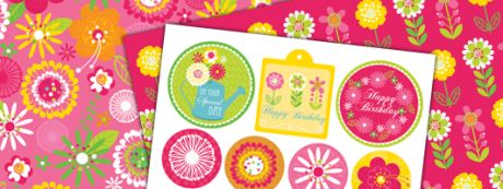 Floral Summer Tags & Free Papers Floral Summer Tags & Free Papers