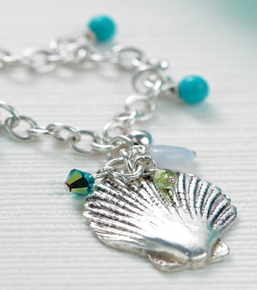 Summer Shells Silver Charm Jewellery