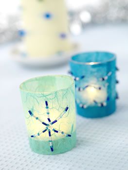 Beaded Candles & Votive Holders