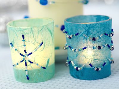 Beaded Candles & Votive Holders