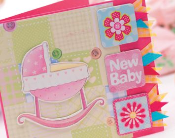 Little Girl New Baby Card Little Girl New Baby Card