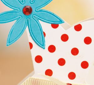 Retro Polka Dot Red Dress Card