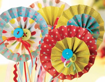 Paper Rosette & Pinwheel Bouquet, Frame & Card Paper Rosette & Pinwheel Bouquet, Frame & Card