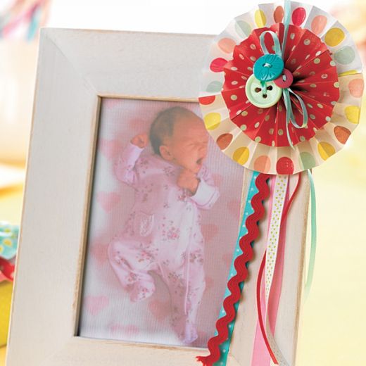 Paper Rosette & Pinwheel Bouquet, Frame & Card