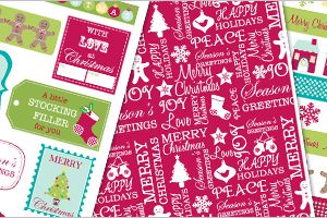 Traditional Christmas Sentiments & Free Papers