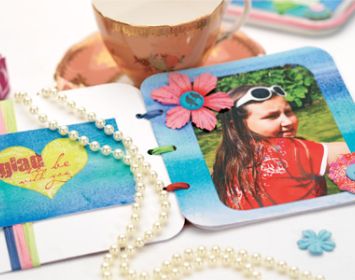 Watercolour Family Scrapbook Layout