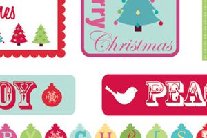 Modern Christmas Sentiments & Free Papers